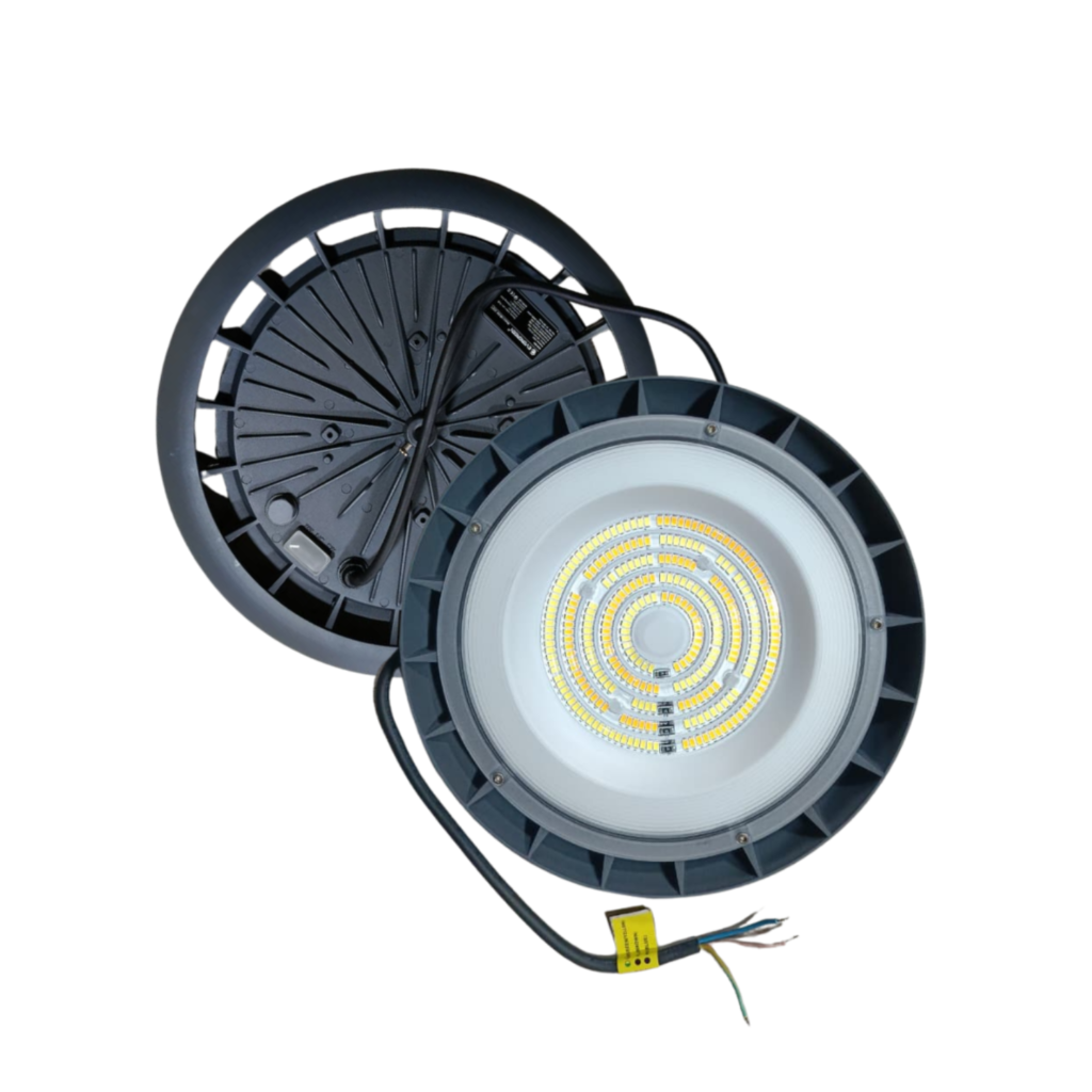 Lámpara Tipo UFO HIGH BAY 200W ENERGIZADA 3 TONOS